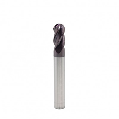 RLD HRC60 4 Flutes Carbide Ball Nose End Mill/Cnc Milling Cutter/Endmill for titanium stainless steel inconel