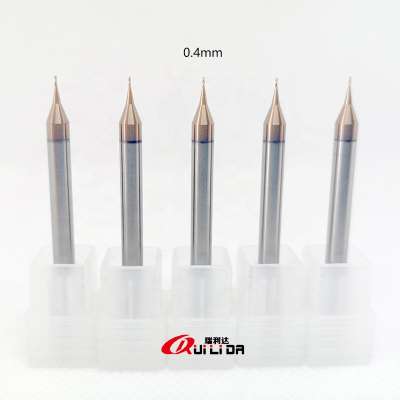 RLD HRC55 solid carbide 0.4mm micro diameter end mill fresas bits for steel